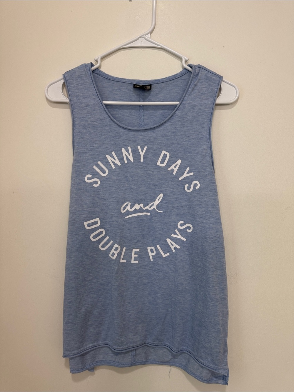 Baseballism Blue Graphic Tank Top - Sunny Days and Double Plays